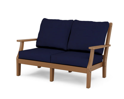 Country Living Wovendale Deep Seating Loveseat in Teak / Navy