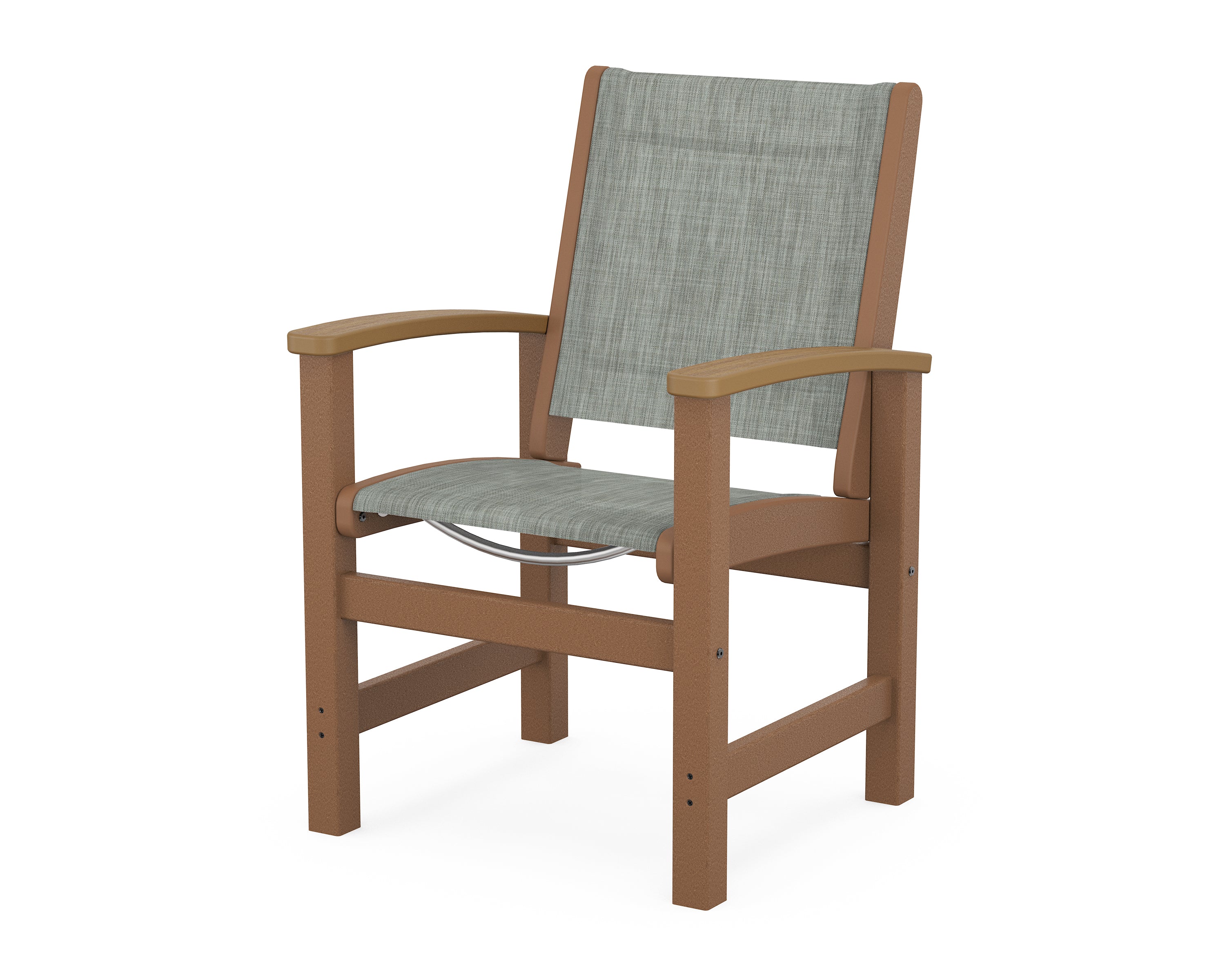 POLYWOOD® Coastal Dining Chair in Teak / Natural / Birch Sling