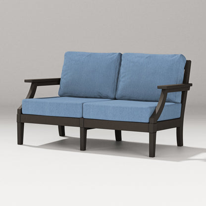 PW Designer Series Estate Loveseat in Vintage Coffee / Sky Blue