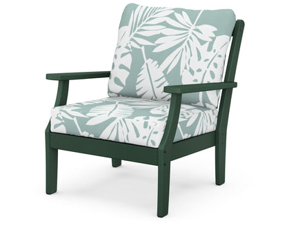 POLYWOOD® Braxton Deep Seating Chair in Green / Leaf Glacier Spa