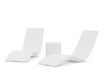 POLYWOOD® Laguna 3-Piece In-Pool Chaise Lounge Set in White