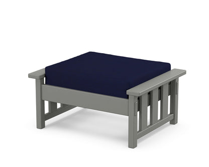 Martha Stewart by POLYWOOD® Acadia Deep Seating Ottoman in Slate Grey / Navy