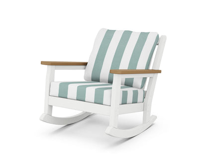 Chippendale Deep Seating Rocking Chair - White