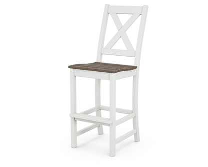 POLYWOOD® Braxton Bar Side Chair in White / Kona