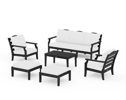 Draper James™ by  POLYWOOD® Savannah 6-Piece Lounge Sofa Set in Black / Natural