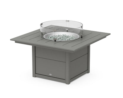 POLYWOOD® Square 42" Fire Pit Table in Slate Grey