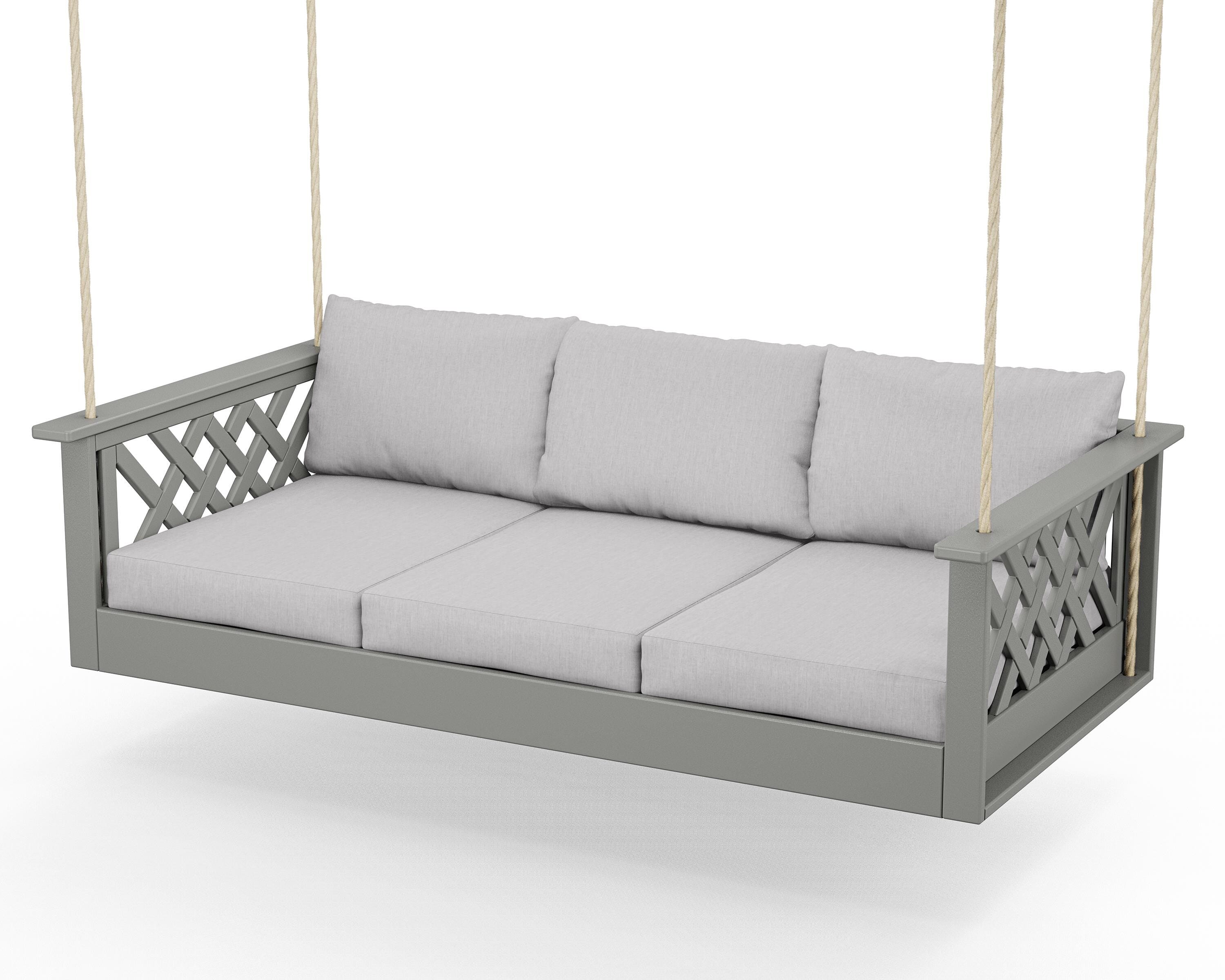 Country Living Wovendale Daybed Swing in Slate Grey / Granite