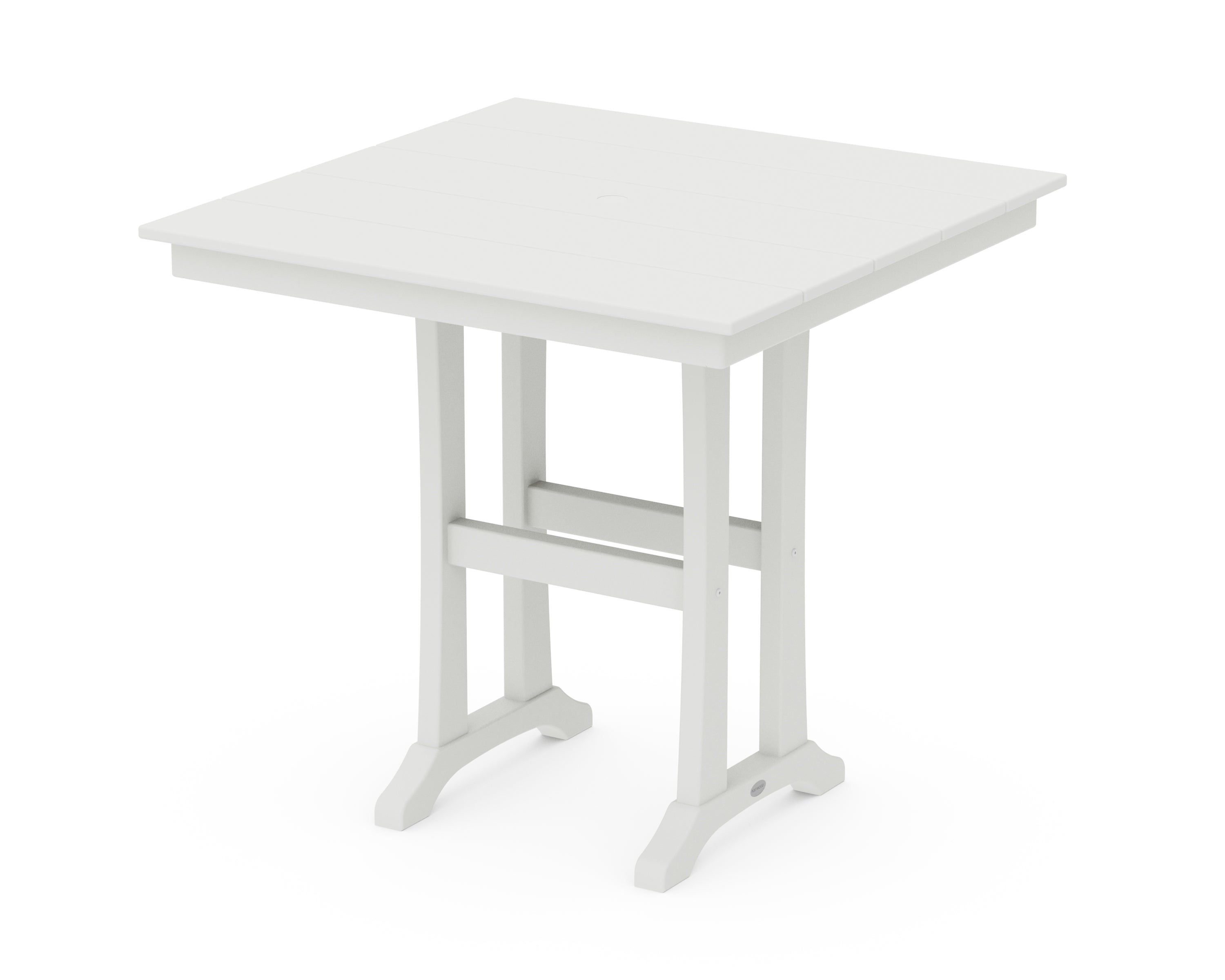 POLYWOOD® Farmhouse Trestle 37" Counter Table in White