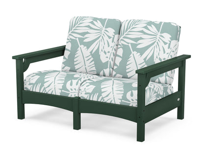 POLYWOOD® Club Loveseat in Green / Leaf Glacier Spa