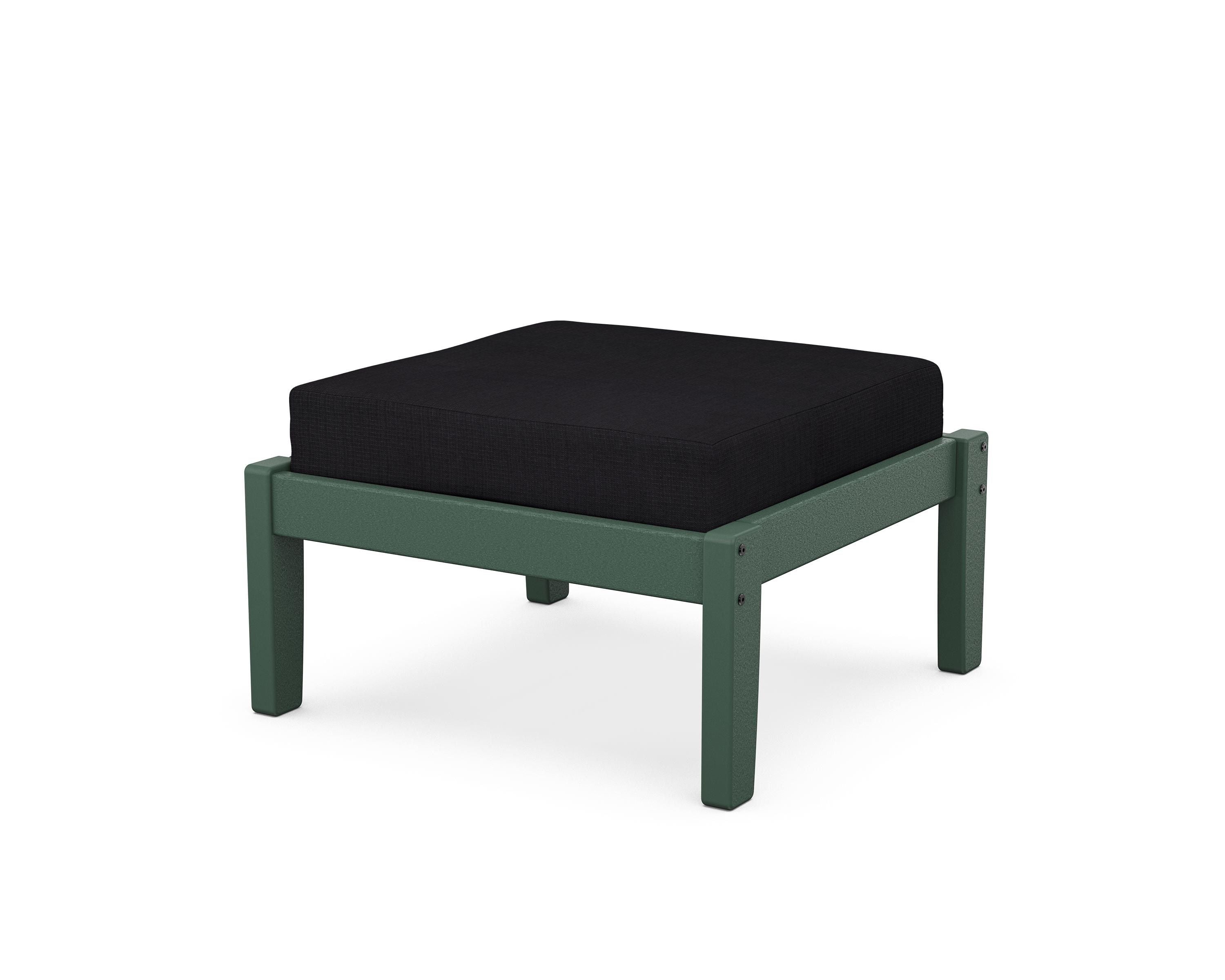 Unbranded Deep Seating Ottoman in Green / Midnight Linen