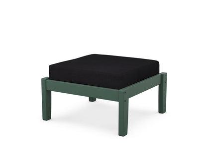 Unbranded Deep Seating Ottoman in Green / Midnight Linen