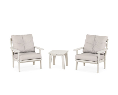 POLYWOOD® Mission 3-Piece Deep Seating Set in Sand / Dune Burlap