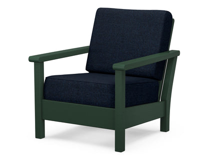 POLYWOOD® Harbour Deep Seating Chair in Green / Marine Indigo