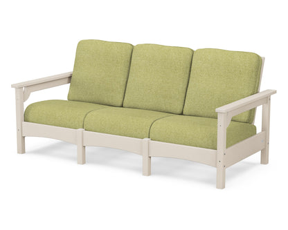 POLYWOOD® Club Sofa in Sand / Chartreuse Boucle