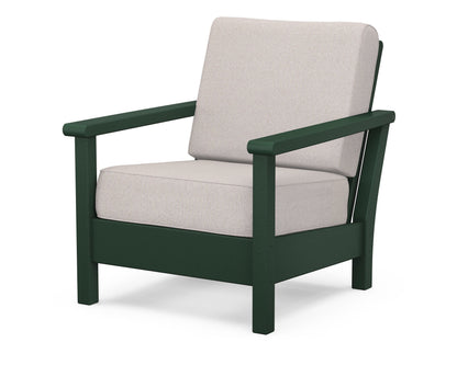 POLYWOOD® Harbour Deep Seating Chair in Green / Dune Burlap