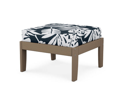 Unbranded Modular Ottoman - Classic in Vintage Sahara / Leaf Marine Indigo