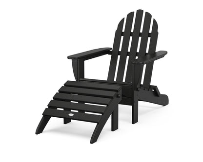 POLYWOOD® Classic Adirondack 2-Piece Set in Black