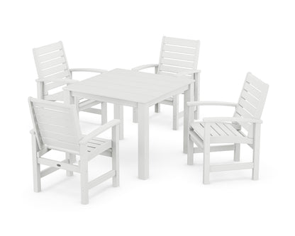 POLYWOOD® Signature 5-Piece Parsons Dining Set in White