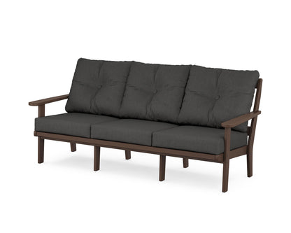 POLYWOOD® Mission Deep Seating Sofa in Mahogany / Spectrum Carbon