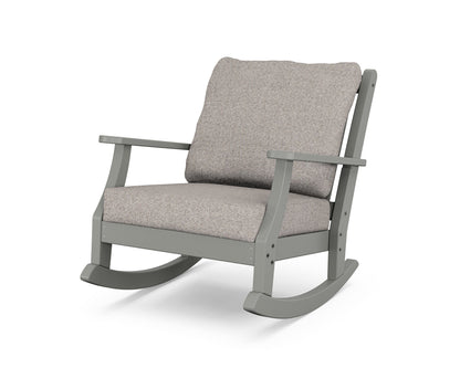 Country Living Wovendale Deep Seating Rocking Chair in Slate Grey / Weathered Tweed