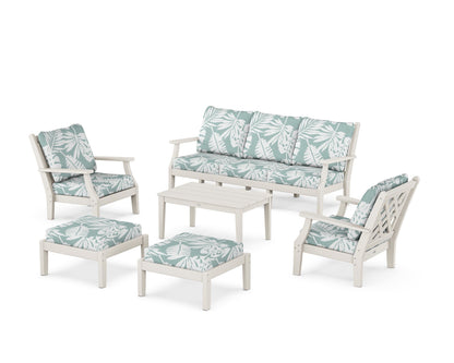Country Living Wovendale 6-Piece Lounge Sofa Set in Sand / Leaf Glacier Spa