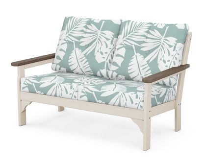 POLYWOOD® Vineyard Deep Seating Loveseat in Sand / Kona / Leaf Glacier Spa