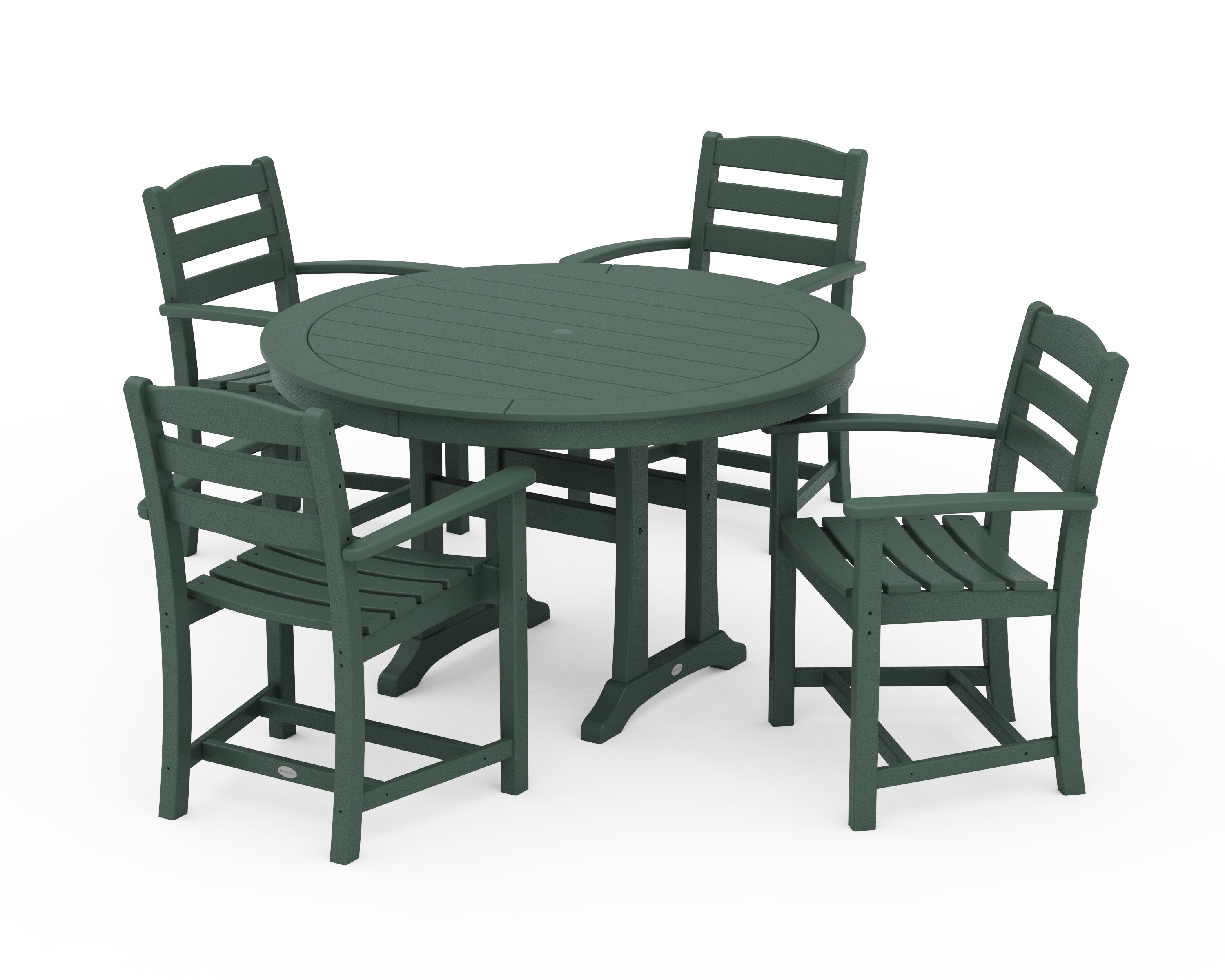 POLYWOOD® La Casa Café 5-Piece Arm Chair Dining Set in Green