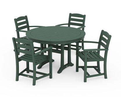 POLYWOOD® La Casa Café 5-Piece Arm Chair Dining Set in Green