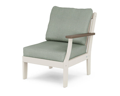 POLYWOOD® Braxton Modular Right Arm Chair in Sand / Kona / Cast Sage