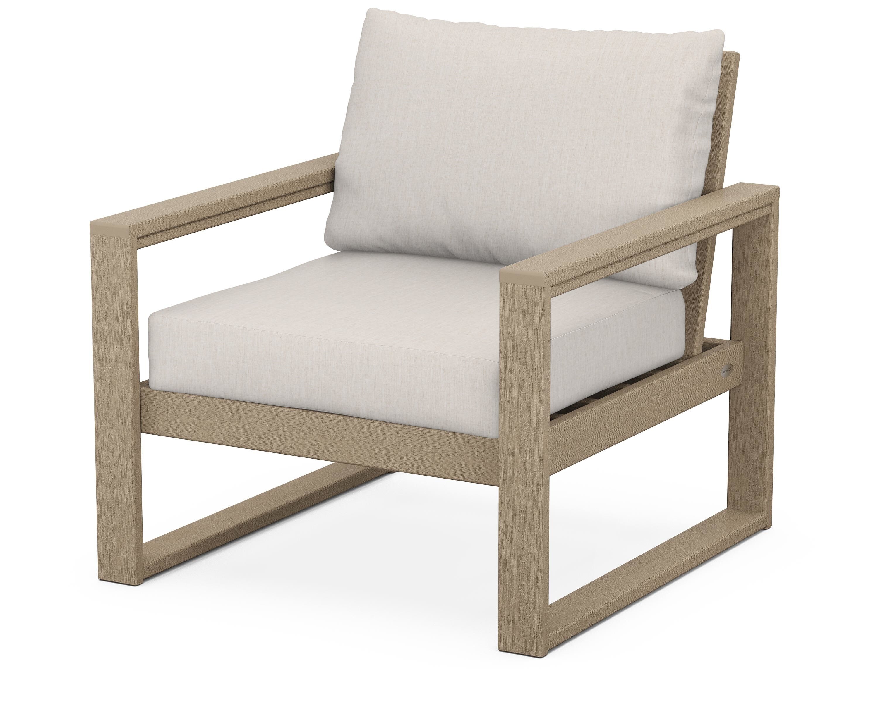 POLYWOOD® EDGE Club Chair in Vintage Sahara / Cast Ash