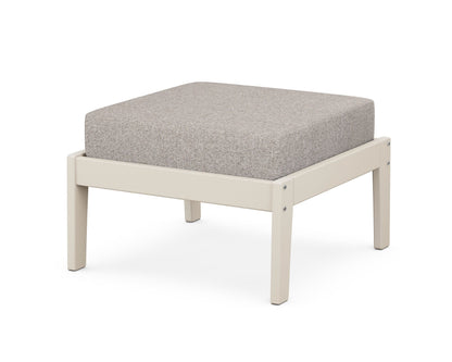 Unbranded Deep Seating Ottoman in Sand / Weathered Tweed