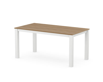 POLYWOOD® Studio Parsons 34" X 64" Dining Table in White / Natural