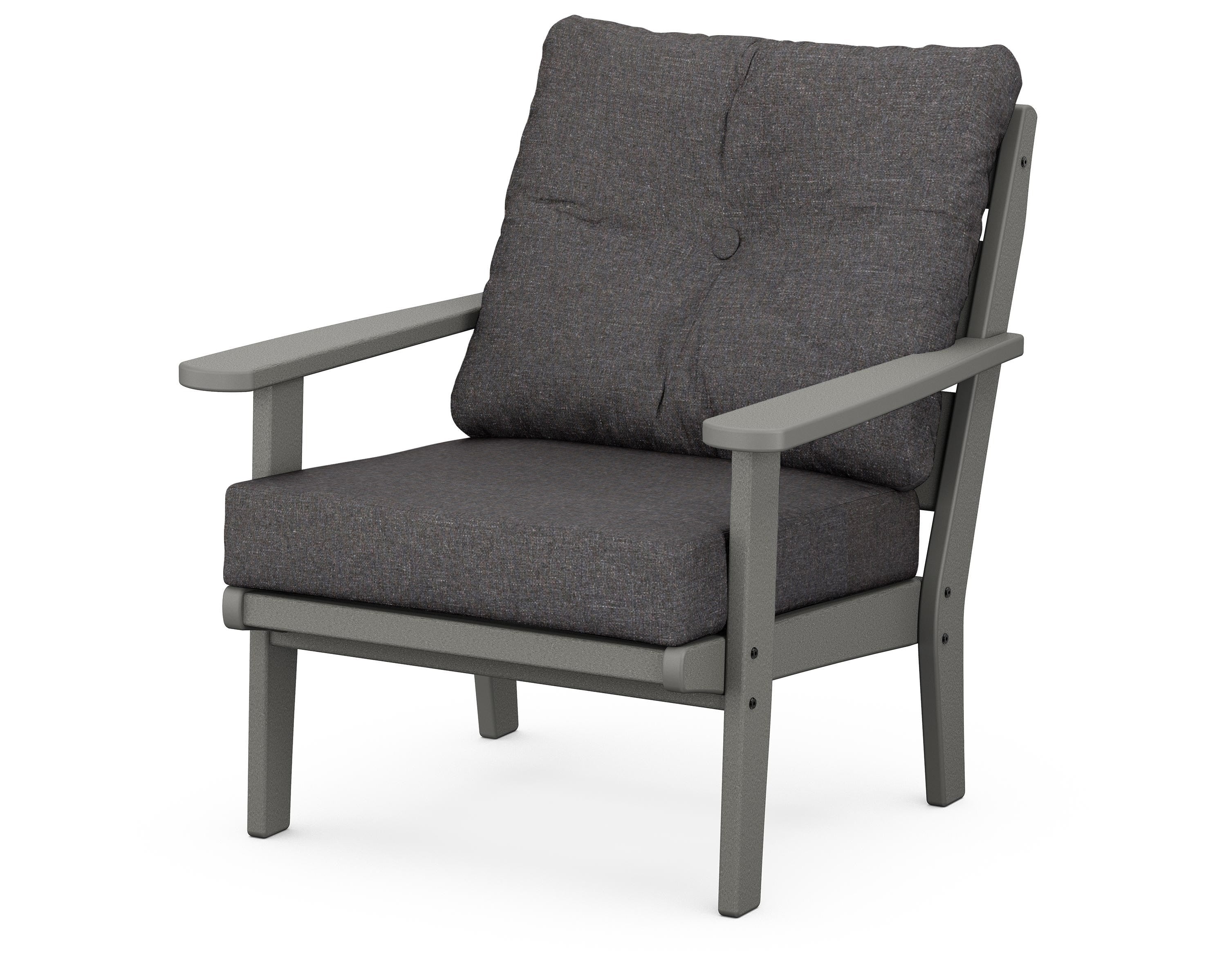 POLYWOOD® Lakeside Deep Seating Chair in Slate Grey / Ash Charcoal