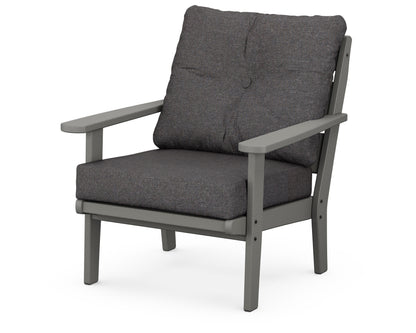 POLYWOOD® Lakeside Deep Seating Chair in Slate Grey / Ash Charcoal