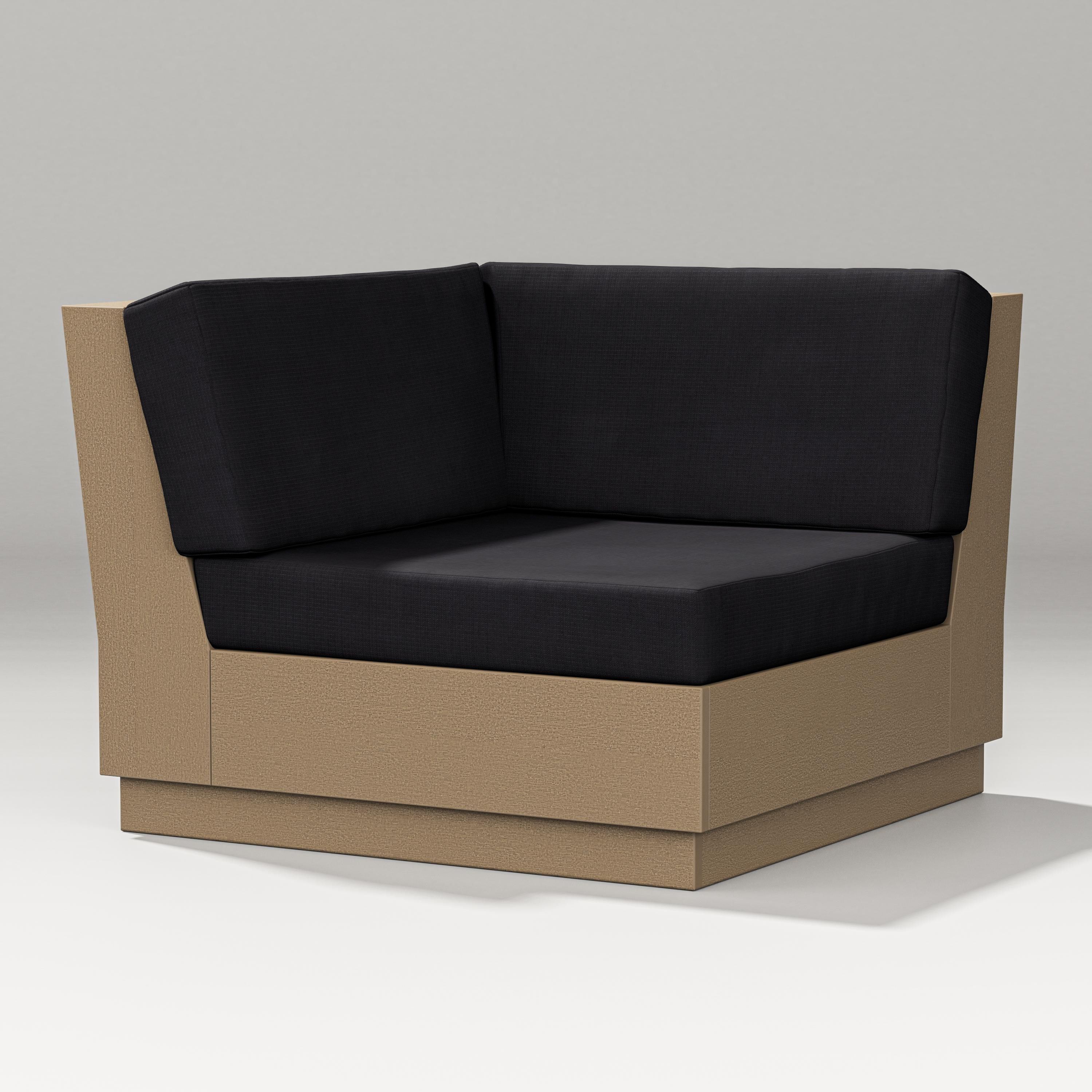 PW Designer Series Elevate Modular Corner Chair in Vintage Sahara / Midnight Linen