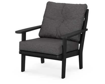 POLYWOOD® Lakeside Deep Seating Chair in Black / Ash Charcoal