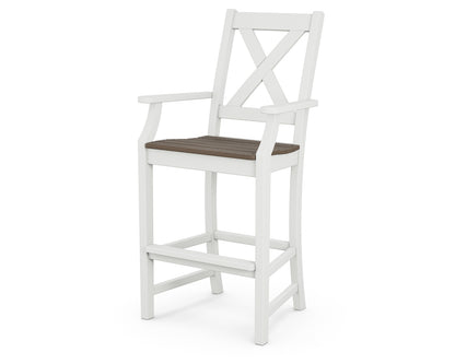 POLYWOOD® Braxton Bar Arm Chair in White / Kona