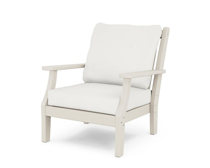 Country Living Wovendale Deep Seating Chair in Sand / Natural Linen