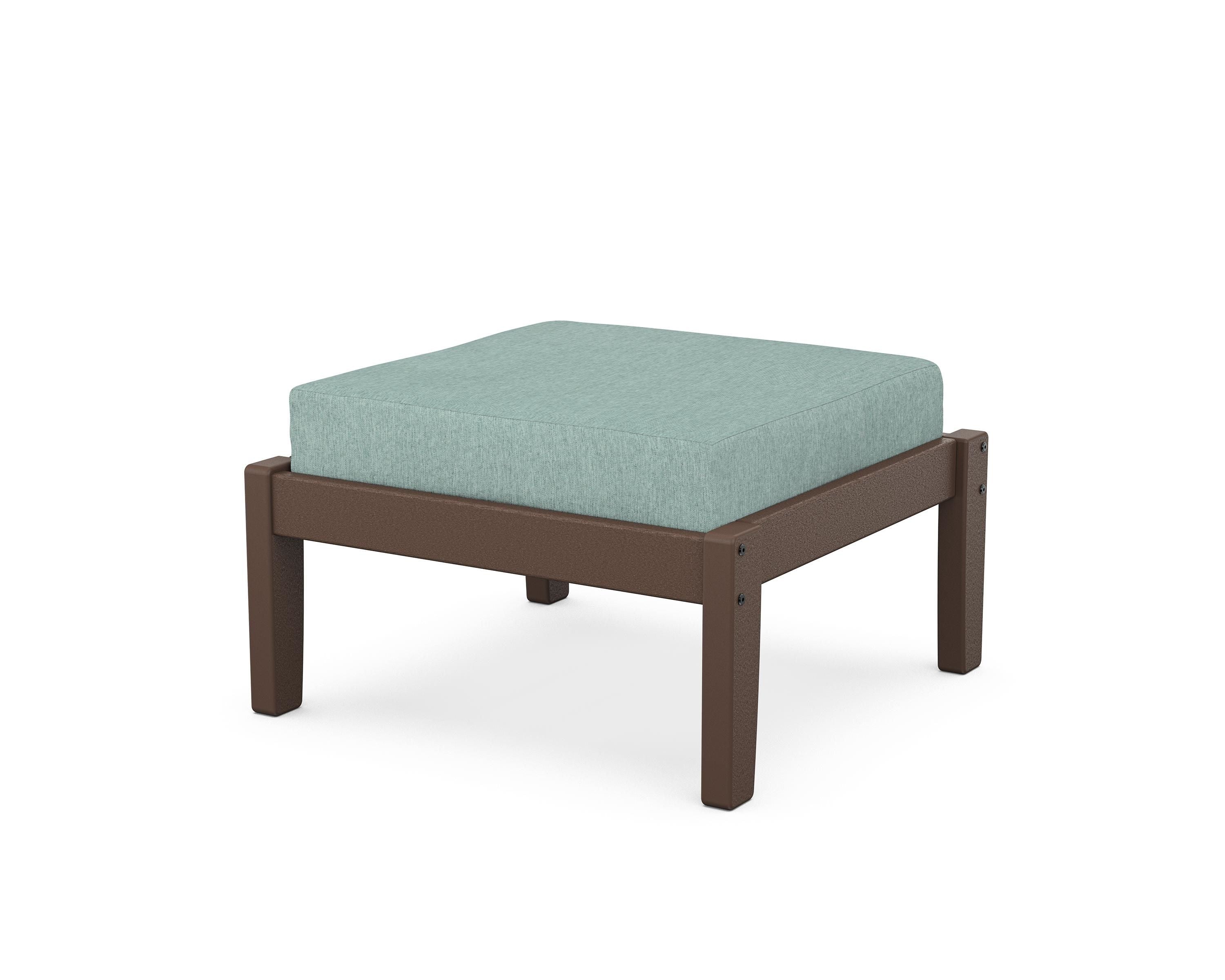 Unbranded Deep Seating Ottoman in Mahogany / Glacier Spa