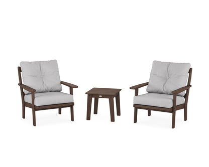 POLYWOOD® Mission 3-Piece Deep Seating Set in Mahogany / Granite