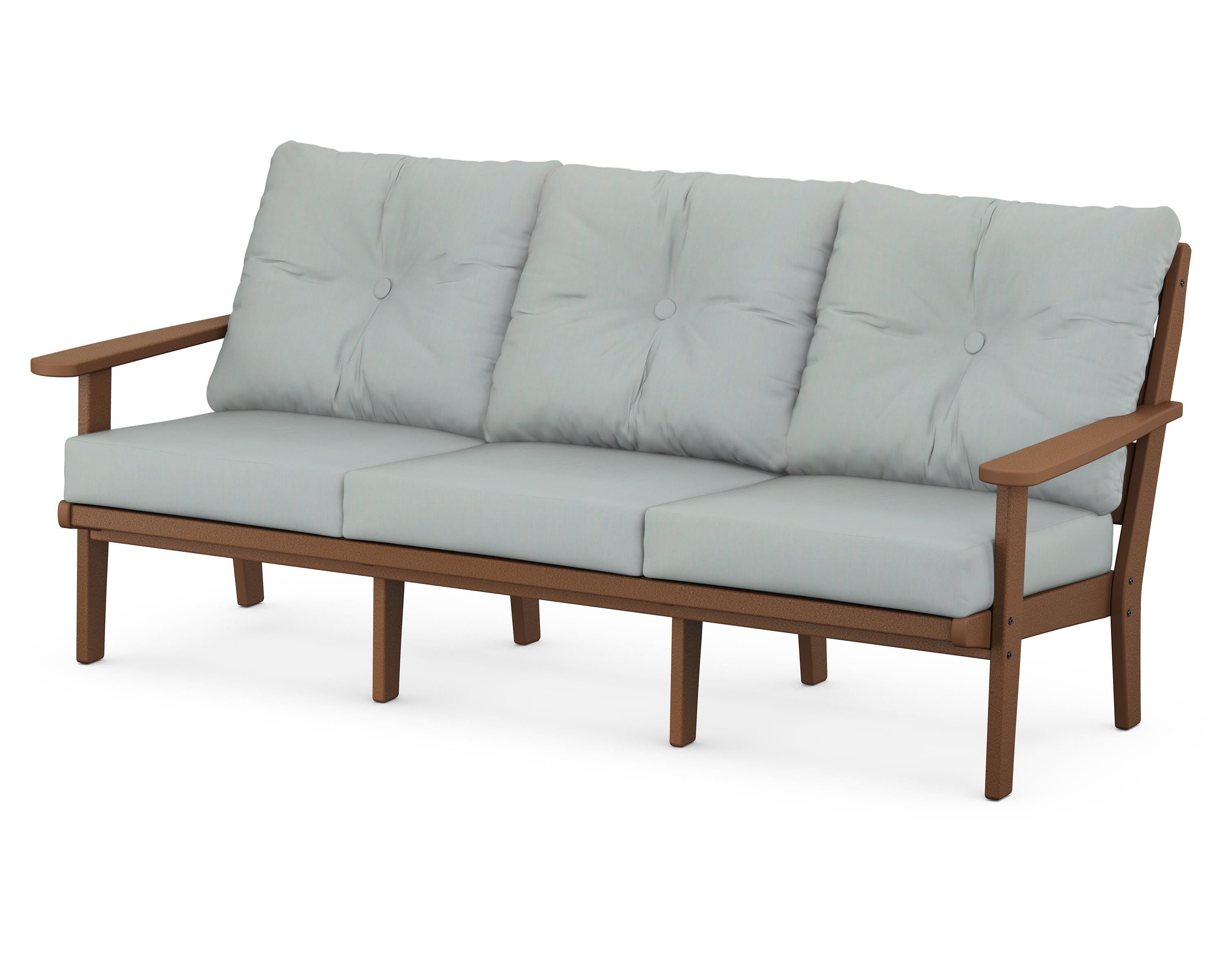POLYWOOD® Lakeside Deep Seating Sofa in Teak / Spa