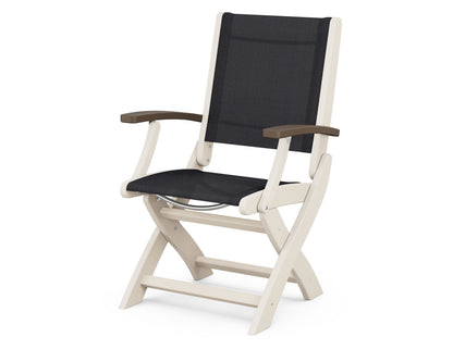 POLYWOOD® Coastal Folding Chair in Sand / Kona / Black Sling