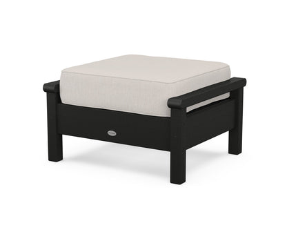 POLYWOOD® Harbour Deep Seating Ottoman in Black / Cast Ash