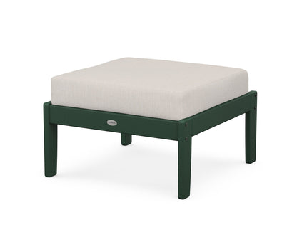 POLYWOOD® Braxton Deep Seating Ottoman in Green / Cast Ash