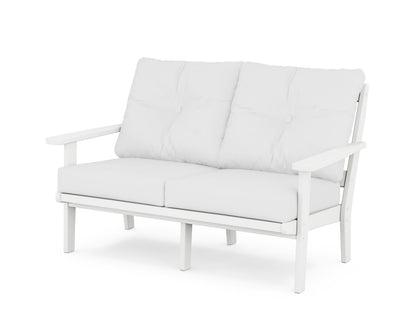 POLYWOOD® Mission Deep Seating Loveseat in White / Natural
