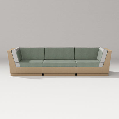 PW Designer Series Elevate Sofa Sectional in Vintage Sahara / Cast Sage