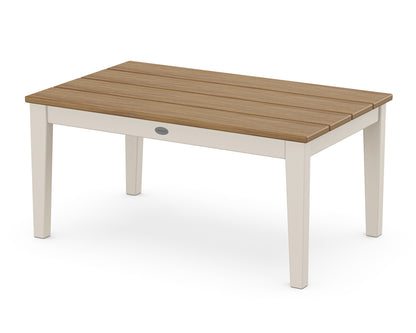 POLYWOOD® Newport 22" x 36" Coffee Table in Sand / Natural
