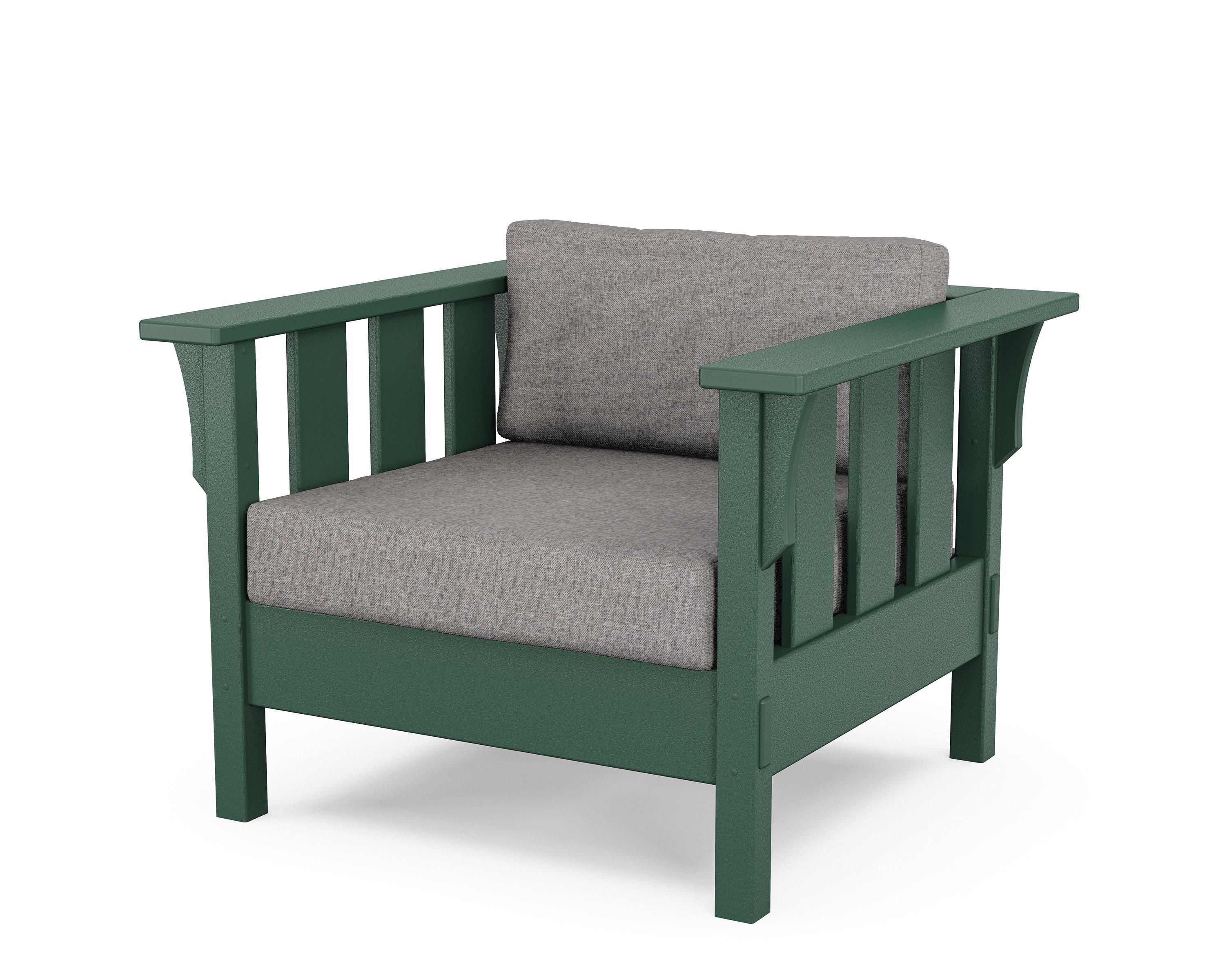 Martha Stewart by POLYWOOD® Acadia Deep Seating Chair in Green / Grey Mist
