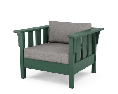 Martha Stewart by POLYWOOD® Acadia Deep Seating Chair in Green / Grey Mist