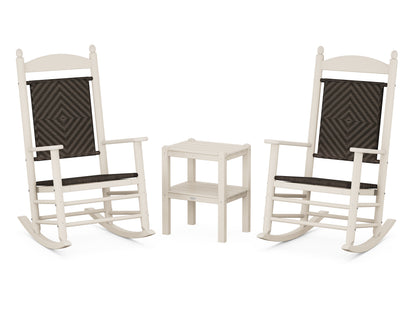 POLYWOOD® Jefferson 3-Piece Woven Rocker Set in Sand / Cahaba